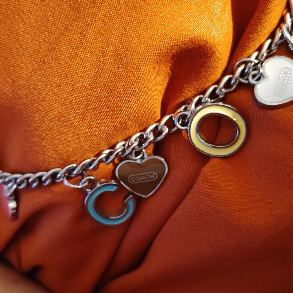 Vintage Coach Silver Charm Necklace
